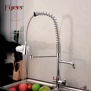 Fyeer Pull Down Spray 3 Way Kitchen Sink Faucet with Pure Water Flow Filter Tap