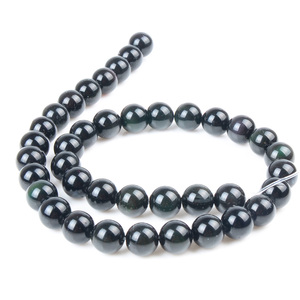 Naturale Nero Ossidiana Perline di Pietra Strand 4 6 <span class=keywords><strong>8</strong></span> 10 12mm per il Braccialetto Monili Che Fanno - Product Image 3
