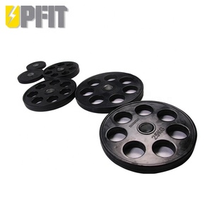 En Çok Satan UPWP4101 UPFIT Dayanıklı Dökme Demir Gövdeli Yarışma Ağırlık Kaldırma 7 Delikli Siyah Kauçuk Tampon Plaka Spor Salonu Antrenmanı İçin - Product Image 2