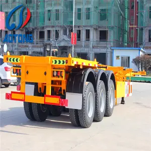 30T Thiết Bị Đầu Cuối Trailer Container Skeleton Container Bán Trailer Djibouti