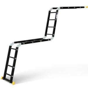Escada de alumínio telescópico multifuncional, tipo h, desbaste seguro e com rodas - Product Image 2