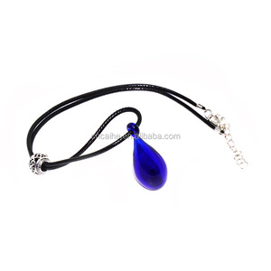 Nuovo diffusore di olio essenziale collana bottiglia di profumo di olio di vetro collane del pendente gocce d'acqua bottiglia di profumo collane - Product Image 6