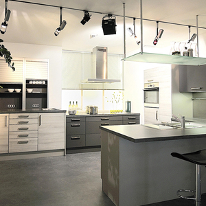 House American Modular Wood Modern Shaker <strong>Small</strong> <strong>Kitchen</strong> <strong>Cabinet</strong> with Artificial Marble Countertop Drawer Basket Faucet &amp; Hinge - Product Image 5