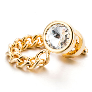 High Quality Double <strong>Initial</strong> Custom logo Engraved Blanks Pen Set Chain Crystal <strong>Cufflink</strong> - Product Image 3