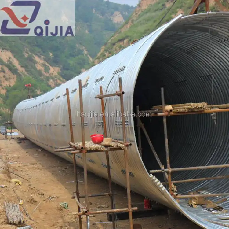 Tubulação de aço galvanizado estrada culpa tube9 túnel forro placas de revestimento de plástico aço enrolado tubo