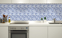 Carrelage mural en mosaïque de Gel 3D, auto-adhésif, dosseret de décoration pour la maison, pot à peler et bâton, 30 unités