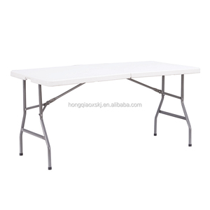 Bàn Gấp Nhựa <span class=keywords><strong>6ft</strong></span> Di Động Với Tấm Nhựa Trên Cùng Và Khung Thép Sử Dụng Ngoài Trời Để Cắm Trại BBQ Và Các Sự Kiện - Product Image 3
