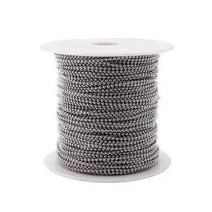 Chinese Factory Supply 100 Meters Most Popular Size 2.4mm 316 Stainless Steel Ball Chain Spool