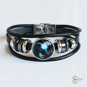 Cierre de Reloj de Aleación de Cuero Lover, 12 Joyas, Pulsera del Zodiaco ZU016 - Product Image 2