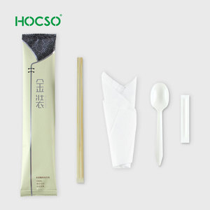 Paquets en plastique jetables de <span class=keywords><strong>couverts</strong></span> d'argenterie avec le logo pour aller poche jetable de <span class=keywords><strong>couverts</strong></span> - Product Image 2