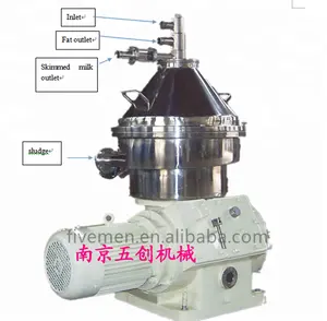 Automatic disc milk fat centrifuge and skimmers