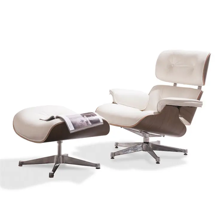 جلد طبيعي مريح كرسي تصميم كرسي خشبي حديث كرسي الاستجمام