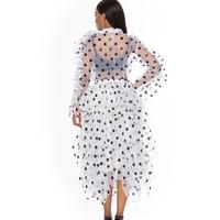 Ensembles 2 pièces pour femmes : chemisiers à pois, jupes, ensembles à volants, chemises transparentes fines, jupes tutu élégantes, mode féminine printemps-été