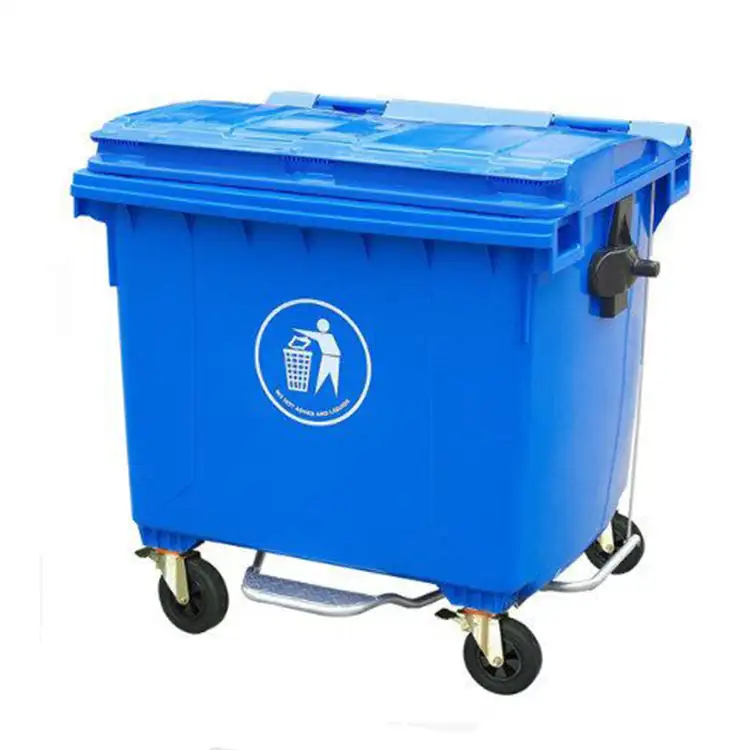 1100 Liter Mülleimer Industrie Mülleimer Pedal Abfall behälter
