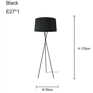 De diseño moderno de la tela de sombra trípode <span class=keywords><strong>Pie</strong></span> de piso grande lámpara para Hotel - Product Image 6