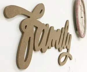 Decoration Wood Family Letter Wooden Wall Sticker Wood Hanging Sign Word DIY Home Bar Decoration Ornament