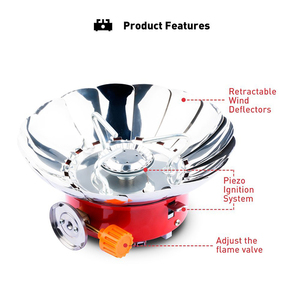 À la mode Portable en acier inoxydable en plastique coupe-vent pliable réchaud de <span class=keywords><strong>Camping</strong></span> unique étanche sac à dos extérieur Rechaud - Product Image 6