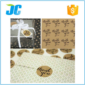 Adhesivo de Papel Kraft en Forma de <span class=keywords><strong>Corazón</strong></span> Personalizadas <span class=keywords><strong>Gracias</strong></span> Pegatina Del Sello - Product Image 1