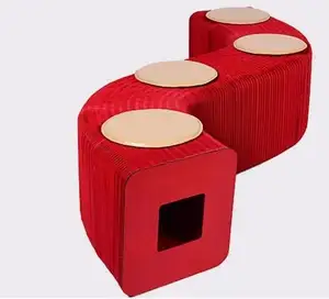 Портативная расширенная мебель из переработанной крафт-бумаги