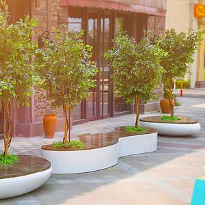 <span class=keywords><strong>Panca</strong></span> Lounge Rotonda <span class=keywords><strong>da</strong></span> <span class=keywords><strong>Esterno</strong></span> in Legno di Mango per Parco e Strada - Product Image 5