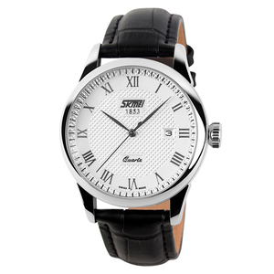 Di alta Qualità <span class=keywords><strong>SKMEI</strong></span> <span class=keywords><strong>9058</strong></span> Del Cuoio Genuino Degli Uomini di Lusso Da Polso Da Donna Orologio Delle Coppie di Modo Della Vigilanza