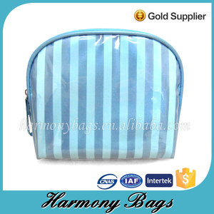 Vestido lleno de la raya de impresión personalizada regalo barato cremallera bolsa de maquillaje - Product Image 1
