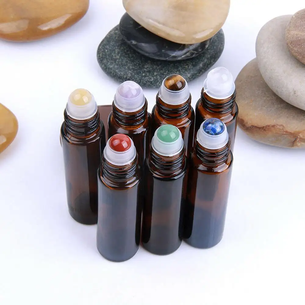 Rỗng 10Ml Đá Quý Lăn Bóng Top Tinh Dầu Lăn Chai