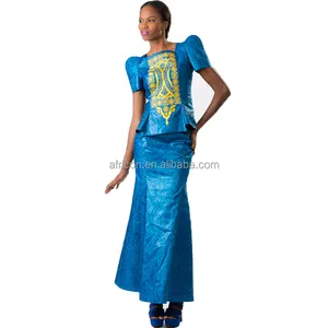 LQ153 Queency Professional Kitenge Party Dress Designs South African Bazin Clothing for Women