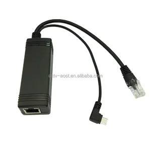 Cctv 시스템 용 5V 2A 마이크로 미니 90 도 usb POE 스플리터 포 인젝터