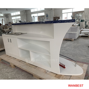 Đá Nhân Tạo Hình Thuyền Nhà Hàng <span class=keywords><strong>Mini</strong></span> Cocktail Bar Thiết Kế Quầy Để Bán Nóng - Product Image 3
