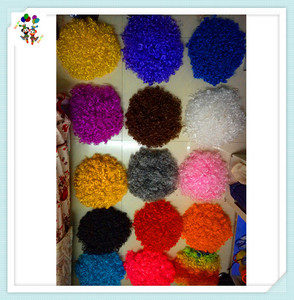 Fan dello sport Crazy Party <span class=keywords><strong>parrucche</strong></span> Afro ricci di colore giallo a buon mercato HPC-1130 - Product Image 5