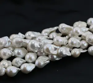 Freshwater Chinese Pearls Beads Cultured Necklace Loose Large Baroque Pearl