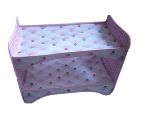 <span class=keywords><strong>18</strong></span> pollici rosa bambole letto a castello con Polycotton & materiale di cartone per case delle bambole - Product Image 4