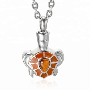 Marlary personalizado de acero inoxidable tortuga ceniza colgante mascota urna funeraria colgante tienda al por mayor - Product Image 1
