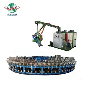 Automatic pu Insole and Outsole rotary machine polyurethane foam shoe sole production line