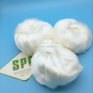Boule de <span class=keywords><strong>fibre</strong></span> de cocon de soie brute de <span class=keywords><strong>prix</strong></span> usine pour <span class=keywords><strong>la</strong></span> filature de fil, qualité B2, <span class=keywords><strong>fibre</strong></span> courte 5.8cm, échantillons gratuits, SPO - Product Image 1