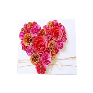 3D Английский элегантный креативный бархатный в форме сердца Свадебная пригласительная открытка
