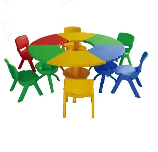 CEテスト承認済み低価格耐久性100% 新品PP就学前家具幼稚園子供用プラスチック製保育園用テーブルと椅子