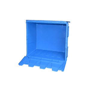 ซ้อนพลาสติกย้ายลังกล่องหมุนเวียนพลาสติกที่มีฝาปิด - Product Image 4