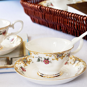 Antico 240ml bulk china tea coffee Bone china <span class=keywords><strong>tazze</strong></span> e piattino per set regalo per feste - Product Image 3