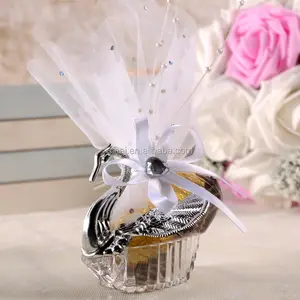 Weiße Organza Dekoration Kreative kleine Schwan Hochzeit Candy Box