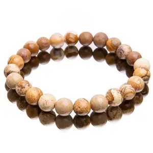 Yoga energy picture stone bracelet jewelry unisex for men and women supplier
