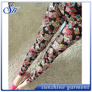 2014 caliente de la moda de las señoras sexy tela de impresión legging pantalones apretados - Product Image 1