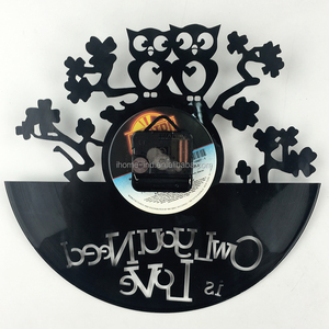 Reloj de Pared con Forma de Búho, Estilo Antiguo, para Discos de Vinilo, Relojes de Pared Decorativos de Arte al por Mayor, Reloj de Pared, Horloge - Product Image 4