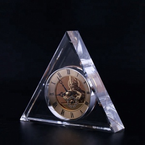 Venta al por mayor de regalos de negocios en línea Escritorio de oficina reloj de mesa inteligente de cristal para decoración del hogar recuerdos de boda - Product Image 5