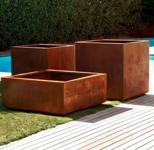 Pot de fleurs extérieur en <span class=keywords><strong>acier</strong></span> <span class=keywords><strong>corten</strong></span> pour jardin - Product Image 1