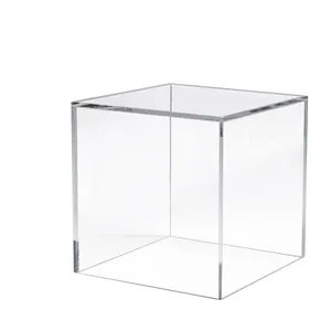 5-сторонняя прозрачная акриловая кубическая витрина, квадратная коробка, держатель для магазина, лоток из плексигласа