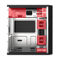 Tour boîtier Chasis boîtier ordinateur J02U2 Pc tour moyenne MEIJI ou OEM Audio de bureau, usb ATX/M-ATX/ITX plastique, acier CN;GUA Stock