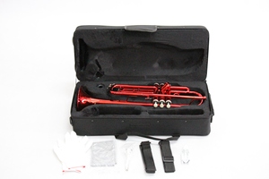 <span class=keywords><strong>Trompette</strong></span> rouge et noire avec étui, embouchure et accessoires, <span class=keywords><strong>trompette</strong></span> standard en Sib colorée <span class=keywords><strong>pour</strong></span> <span class=keywords><strong>débutant</strong></span> étudiant - Product Image 5