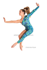 Azul verde <span class=keywords><strong>maillot</strong></span> traje <span class=keywords><strong>de</strong></span> la danza contemporánea - Product Image 1